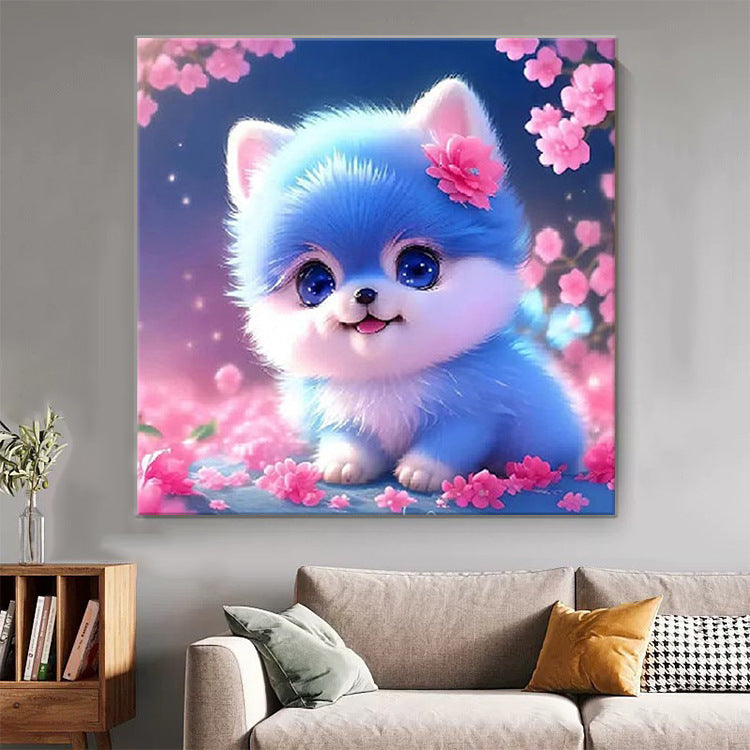 50x50cm blue CAT 5d diy diamond painting full drill NO FRAME round drill