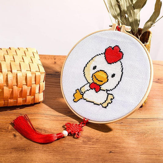 Zodiacal animals Collections Handcraft Embroidery Needlework Kits DIY Cross Stitch Materials Package-Rooster