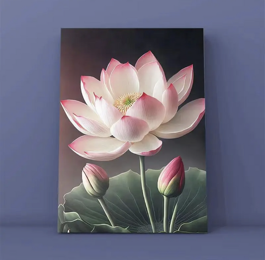 40X50CM Lotus DIY Oil Painting By Numbers