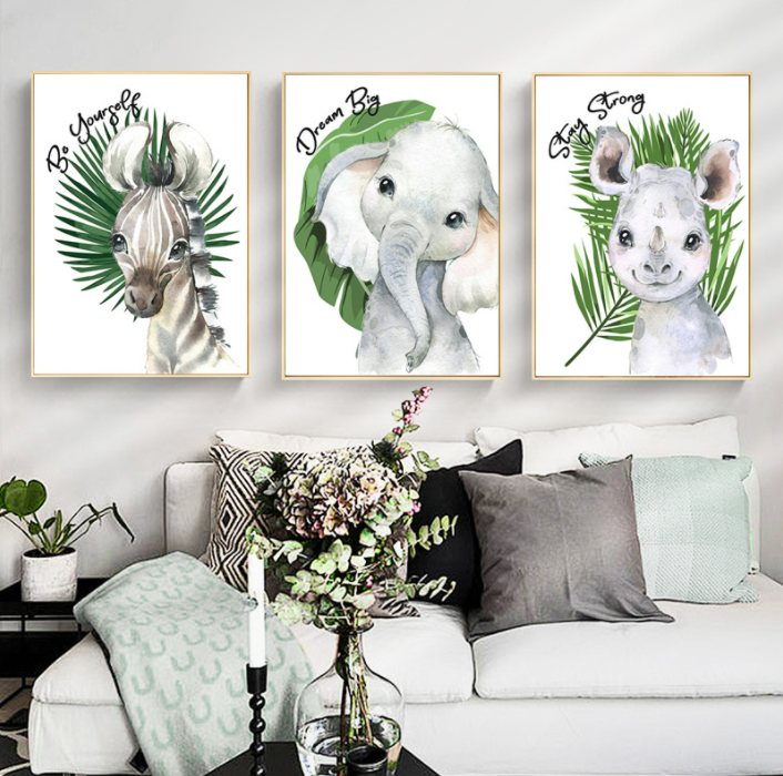 Customized 3pcs 120x50cm plants and animals Cross Stitch Kits 11CT Stamped Full Range of Embroidery Starter Kit for Beginners Pre-Printed Pattern