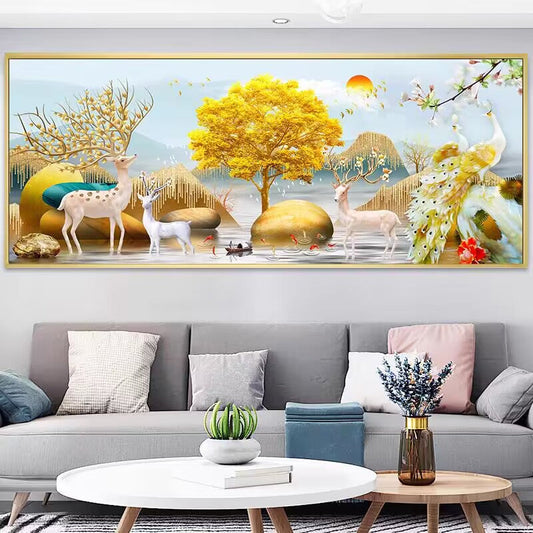 50X120CM - Lucky Deer DIY 5D Full Diamond Painting NO Frame