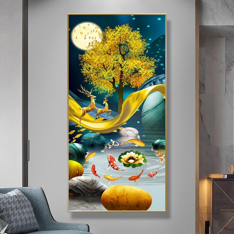 120X60CM - Fish and Deer DIY 5D Full Diamond Painting NO Frame