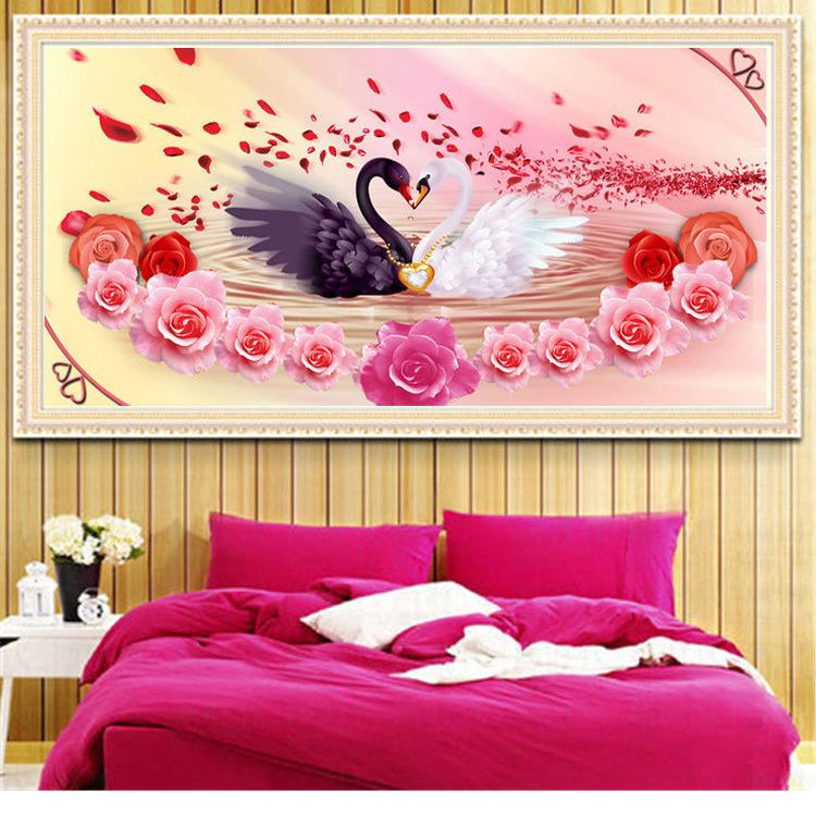 50X120CM - Swan DIY 5D Full Diamond Painting NO Frame