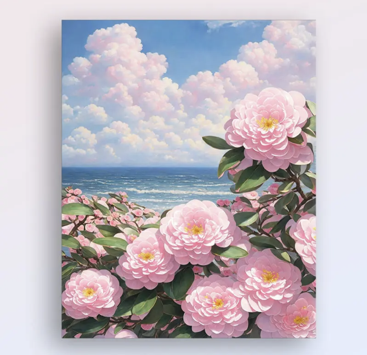 40X50CM Camellia DIY Oil Painting By Numbers