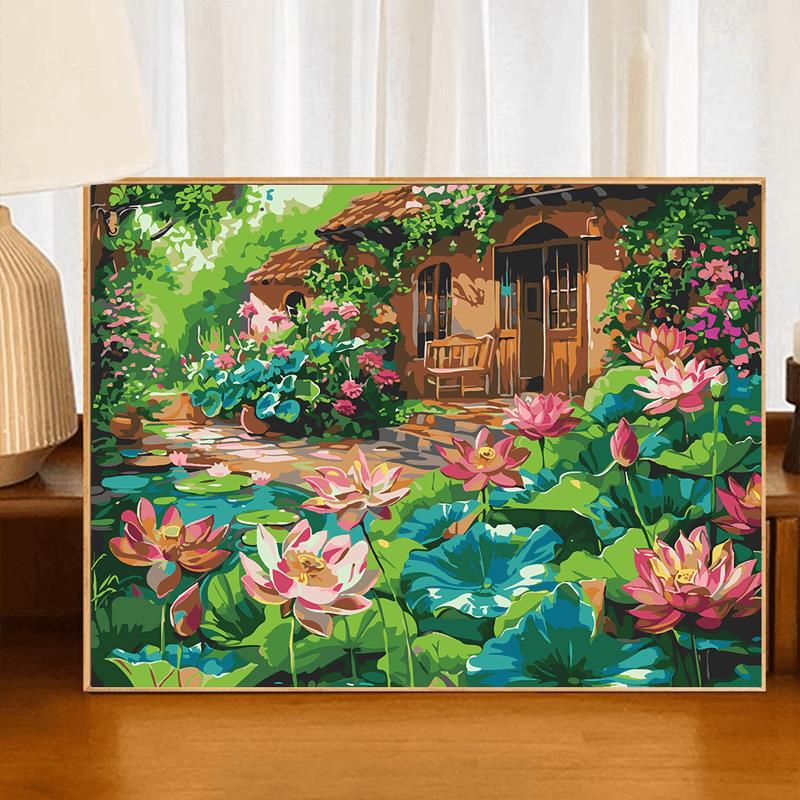 40X50CM Garden DIY Oil Painting By Numbers