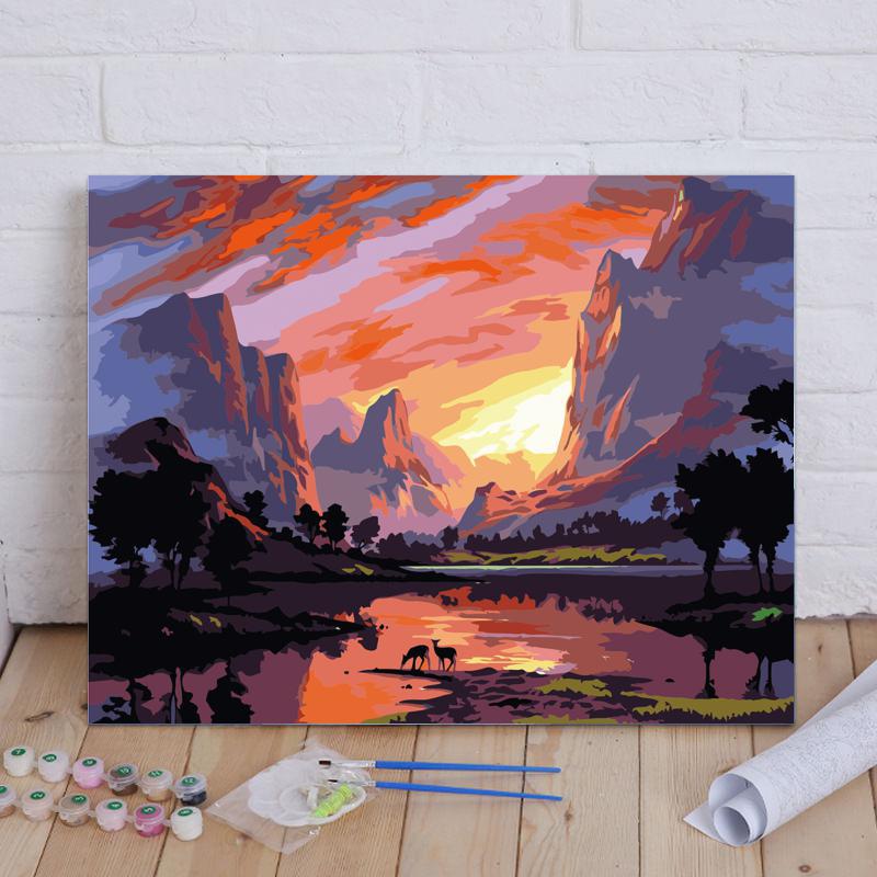 40X50CM Landscape DIY Oil Painting By Numbers