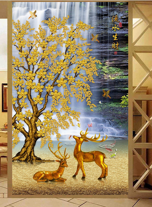 50x100CM deer 5D Full Diamond Painting NO Frame Round diamond