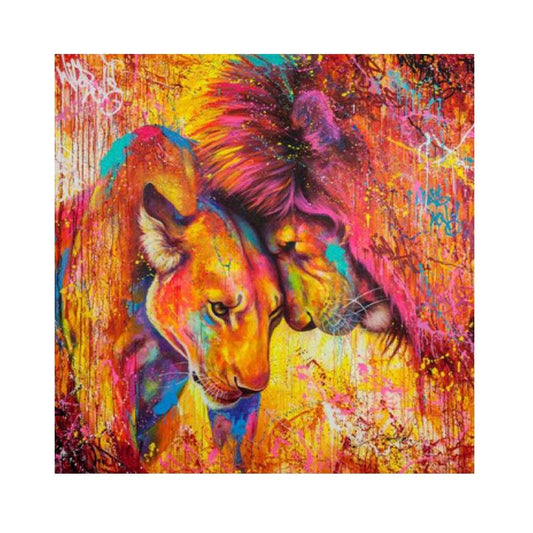 100x100CM Lion 5D Full Diamond Painting NO Frame Round diamond