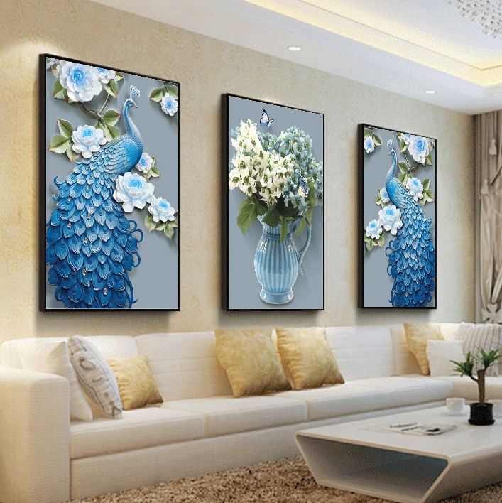 150X70CM-No Frame Peacock DIY 5D Diamond Painting Each 50*70cm