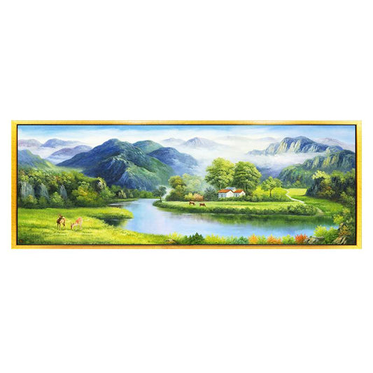 120x40CM-Riverside- DIY 5D full Diamond Painting NO FRAME  M2960