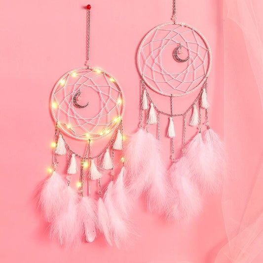 Moon Handmade Dream Catcher With Light