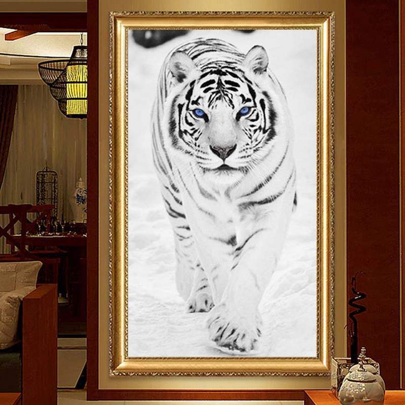 60x90CM -  Tiger DIY 5D full Diamond Painting no frame