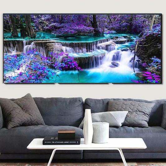 120x50CM  waterfall 5D Full Diamond no frame