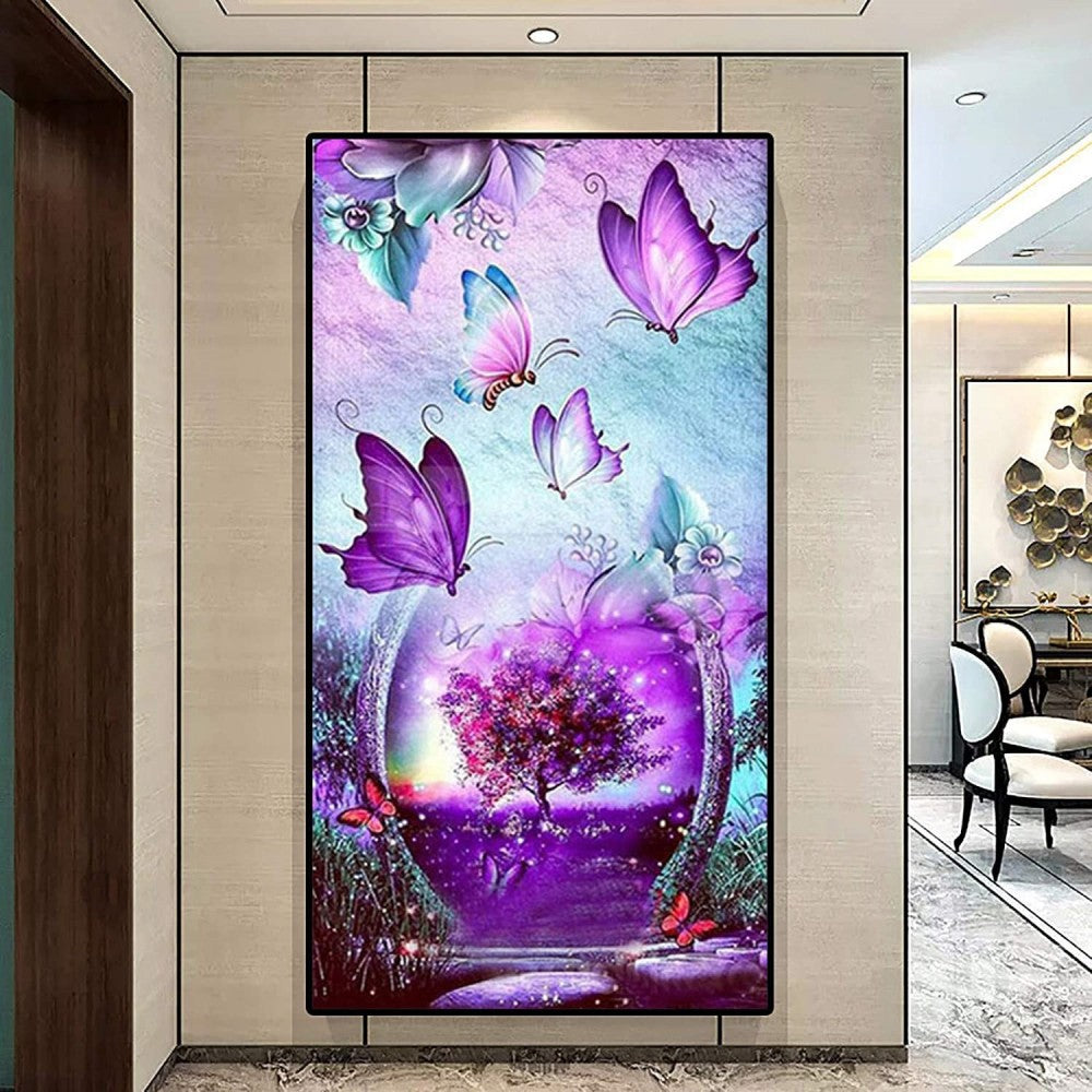 50x100CM -  Butterfly DIY 5D full Diamond Painting no frame