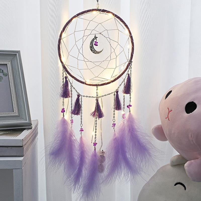 Moon Handmade Dream Catcher With Light