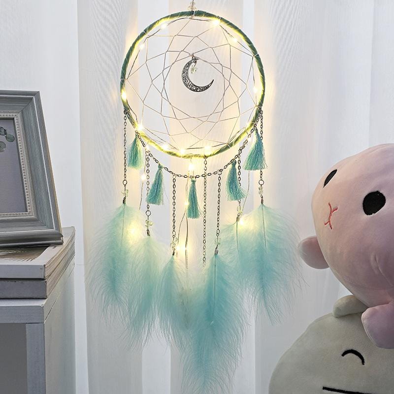 Moon Handmade Dream Catcher With Light