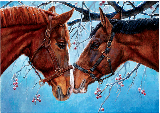 40x30CM-2horses - DIY 5D full Diamond Painting NO FRAMED