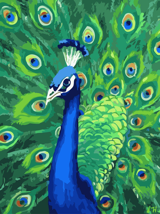 Peacock - 40*50CM No Framed DIY Oil Painting By Numbers Canvas Wall Art