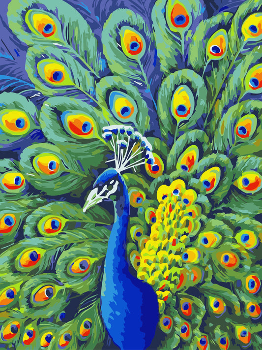 Peacock - 40*50CM No Framed DIY Oil Painting By Numbers Canvas Wall Art