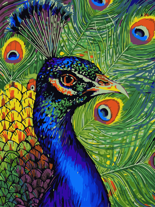 Peacock - 40*50CM No Framed DIY Oil Painting By Numbers Canvas Wall Art