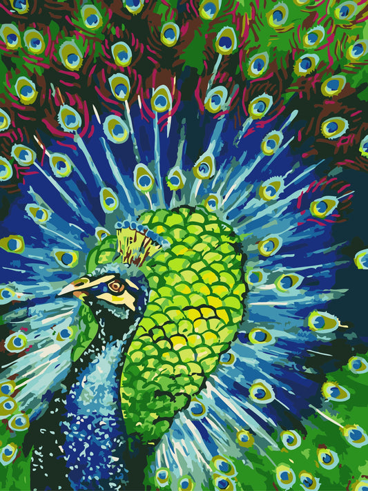 Peacock - 40*50CM No Framed DIY Oil Painting By Numbers Canvas Wall Art