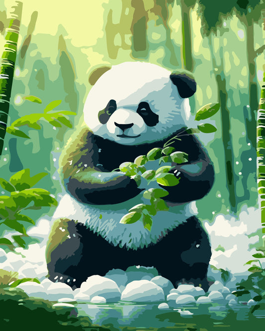 40X50CM Panda DIY Oil Painting By Numbers