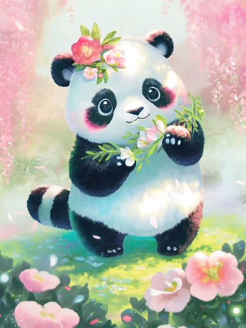 40X50CM Panda DIY Oil Painting By Numbers