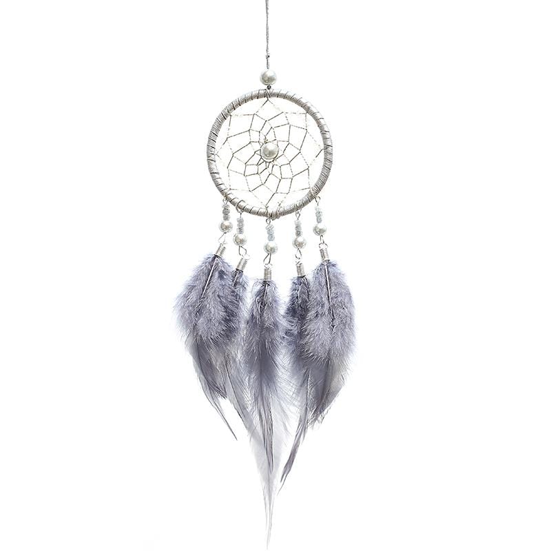 Handmade Dream Catcher With Light Room Decor Feather Weaving Wind Chimes Religious Mascot