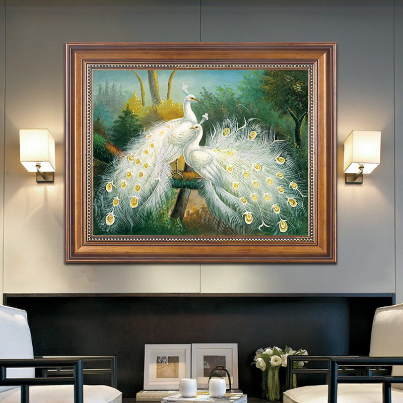 70x60CM -  Peacock DIY 5D full Diamond Painting no frame