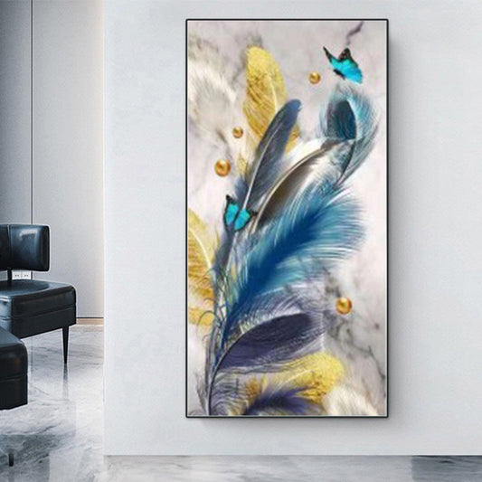 60x110CM -  Feather DIY 5D Full Diamond Painting No Frame