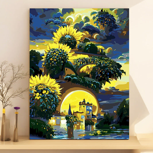 40X50CM Dream House No Framed DIY Oil Painting By Numbers