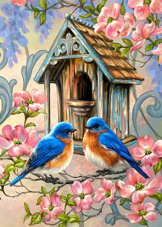 Bird & House-5D Full Diamond Painting DIY Pictures 30X40CM E330