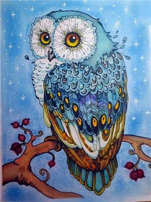 owl No Framed DIY Oil Painting By Numbers Canvas Wall Art For Living Room Home Decor 40*50CM