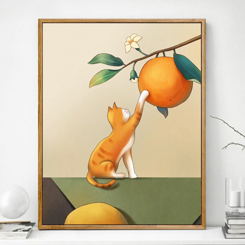 Cat No Framed DIY Oil Painting By Numbers Canvas Wall Art For Living Room Home Decor 40*50CM