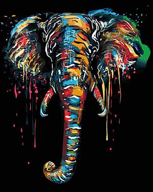 No Framed DIY Oil Painting By Numbers Canvas Wall Art For Living Room Home Decor-elephant 40*50CM