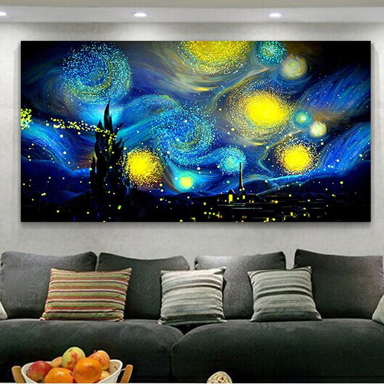 50X100CM - Starry Night DIY 5D Full Diamond Painting NO Frame