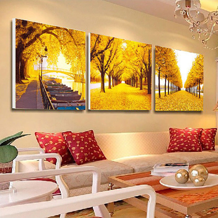 50X150CM - 3PCS Landscape DIY 5D Full Diamond Painting NO Frame