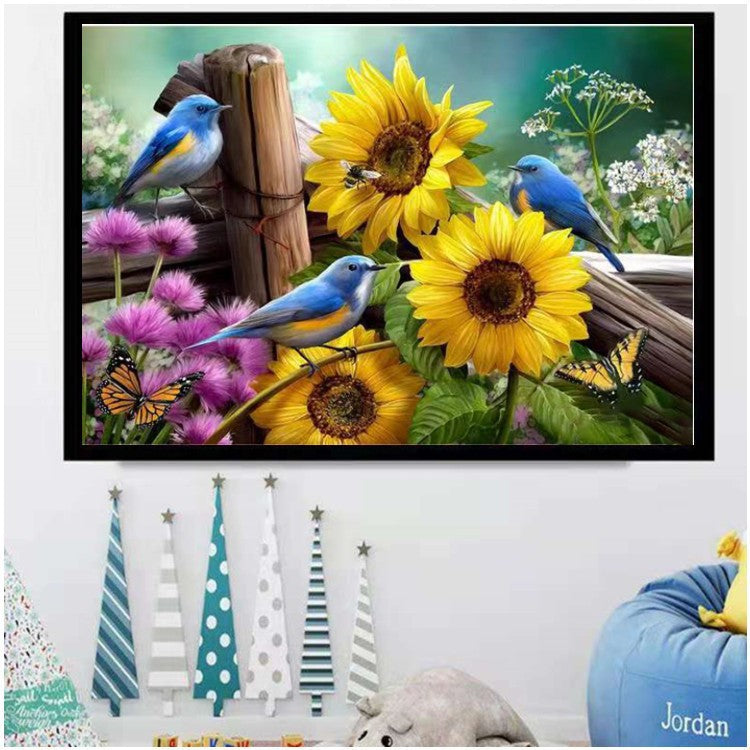 45X60CM - Bird Flower DIY 5D Full Diamond Painting NO Frame