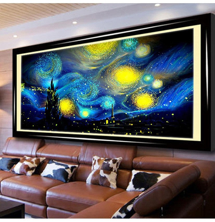 50X100CM - Starry Night DIY 5D Full Diamond Painting NO Frame