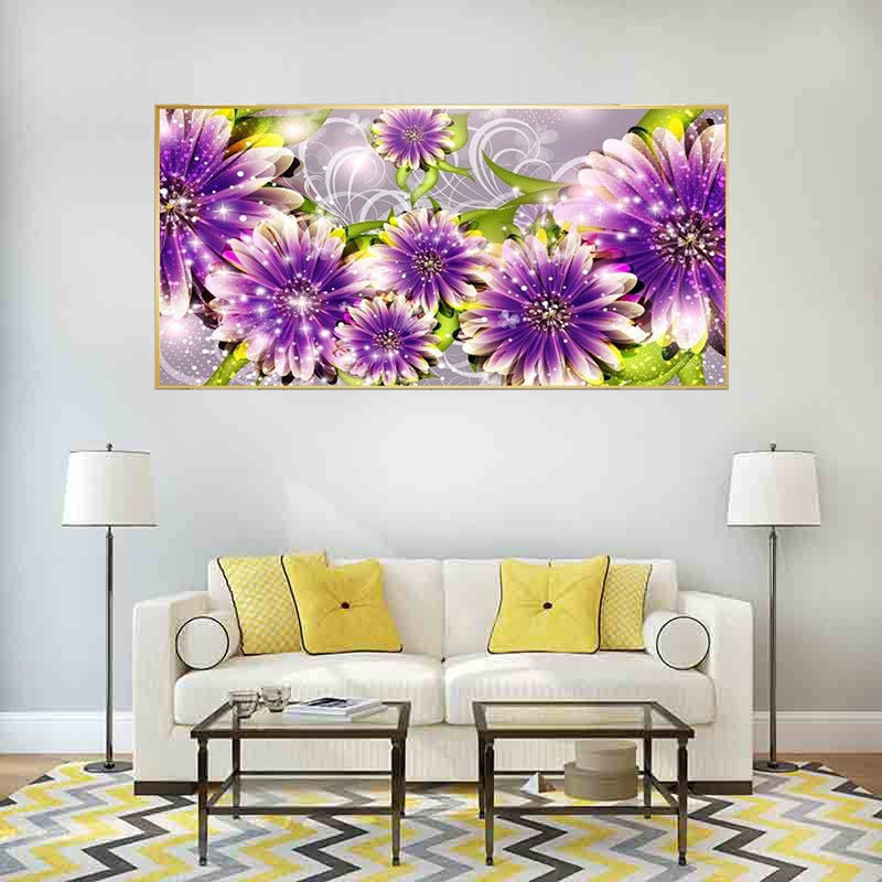 50X100CM - Flower DIY 5D Full Diamond Painting NO Frame