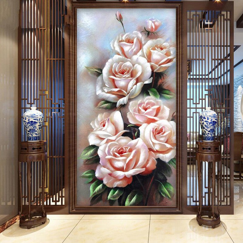 50X100CM -  Rose DIY 5D Full Diamond Painting NO Frame