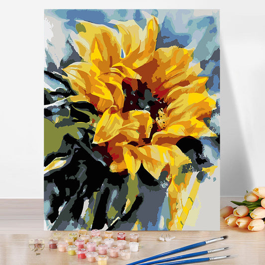 Sunflower-21 No Framed DIY Oil Painting By Numbers 40*50CM