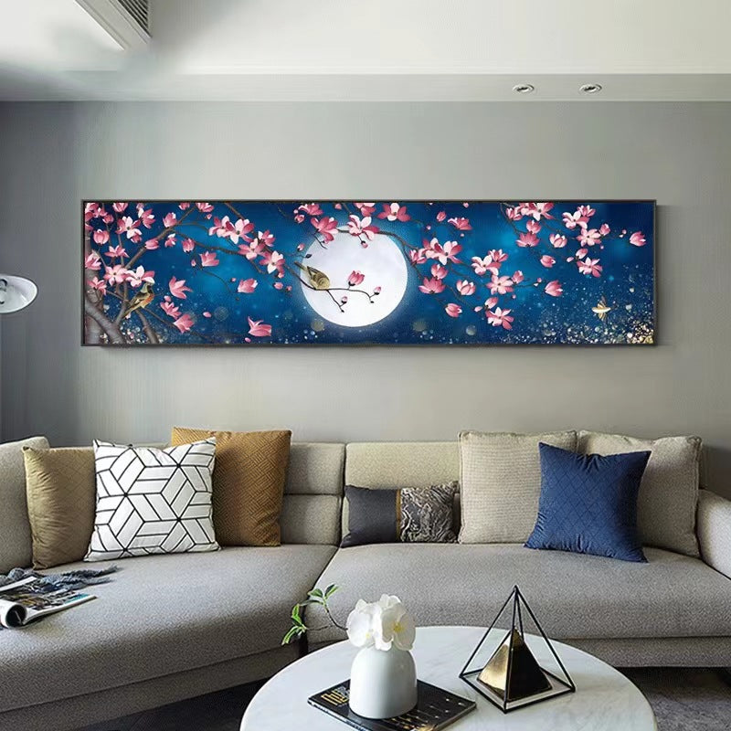 130X40CM - Flower Bird DIY 5D Full Diamond Painting NO Frame