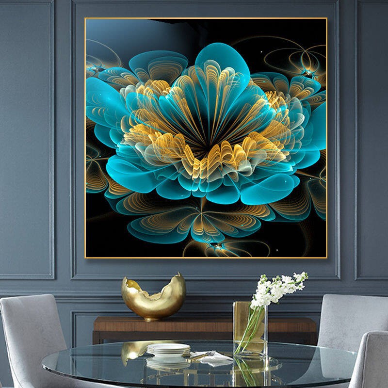 60x60CM -  Flower DIY 5D full Diamond Painting no frame