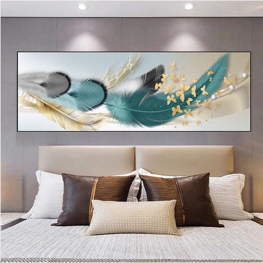 150x45CM -  Butterfly Feather DIY 5D Full Diamond Painting No Frame