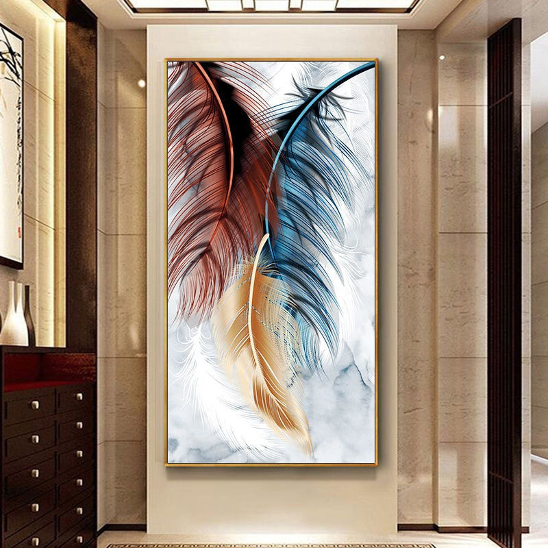 50x90CM -  Feather DIY 5D Full Diamond Painting No Frame