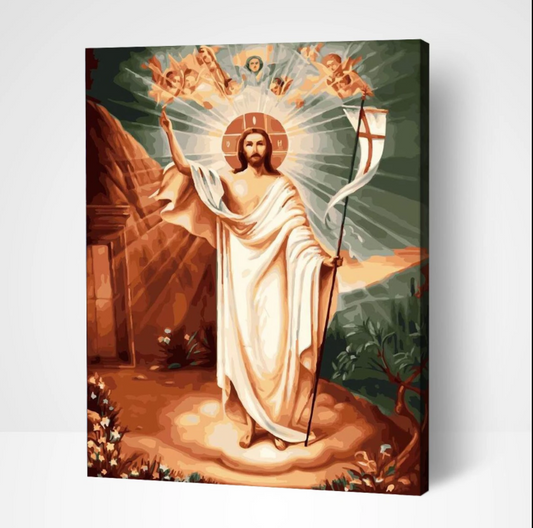 No Framed Risen Christ  DIY Oil Painting By Numbers Canvas Wall Art For Living Room Home Decor 40*50CM