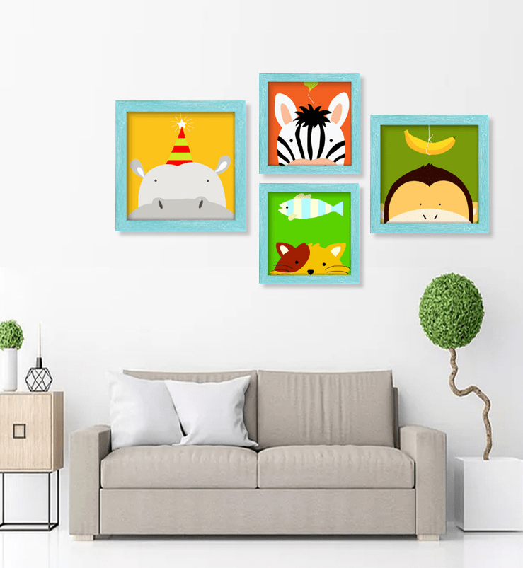 20x20CM Turtle - Kids with Framed DIY Oil Painting By Numbers