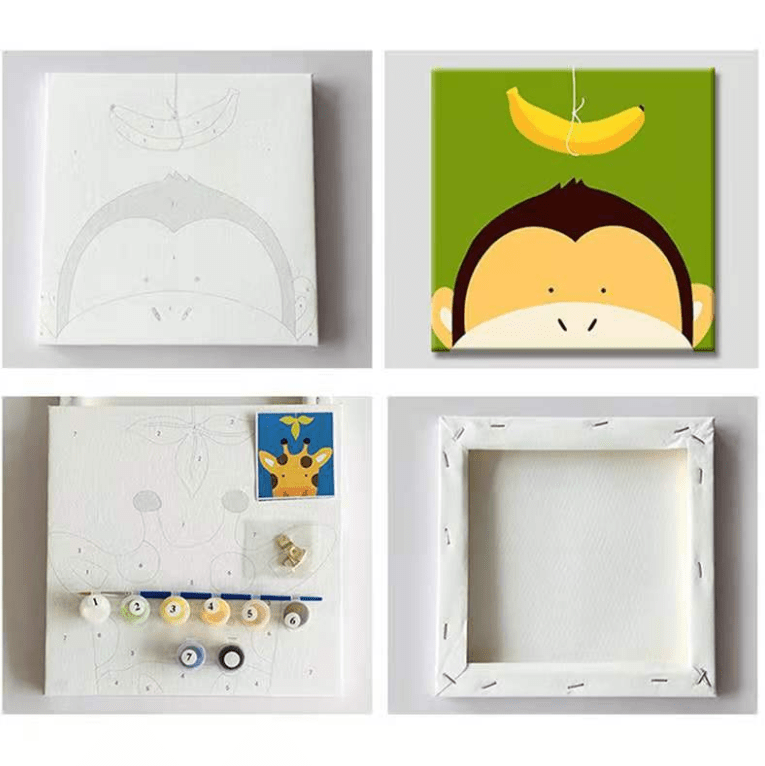 20x20CM Crayon Shin-chan - Kids with Framed DIY Oil Painting By Numbers