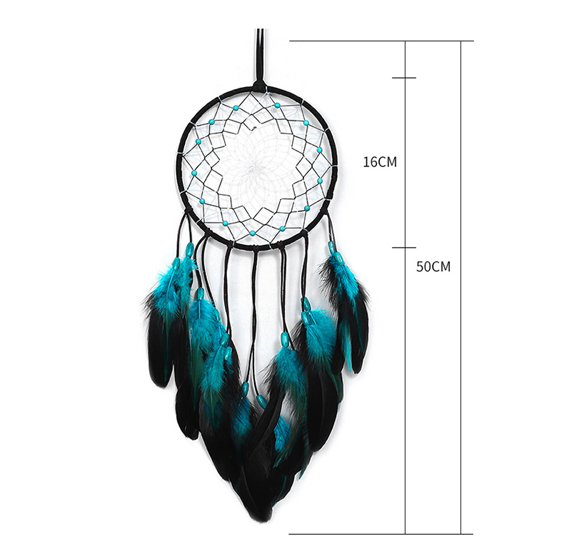 Handmade Dream Catcher With Light Room Decor Feather Weaving Wind Chimes Religious Mascot